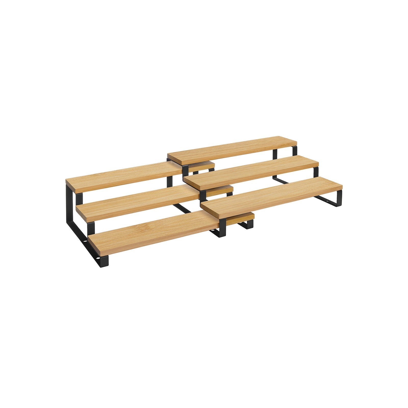Bambusgewürzregal - Küchenständer - 2 - Natural/Schwarz
