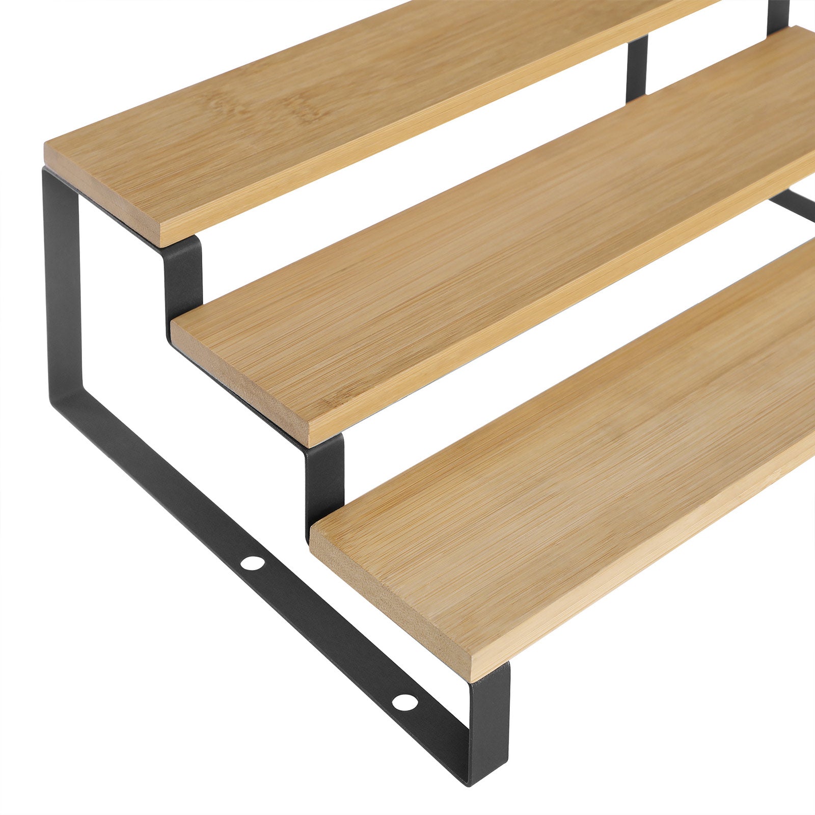 Bambusgewürzregal - Küchenständer - 2 - Natural/Schwarz