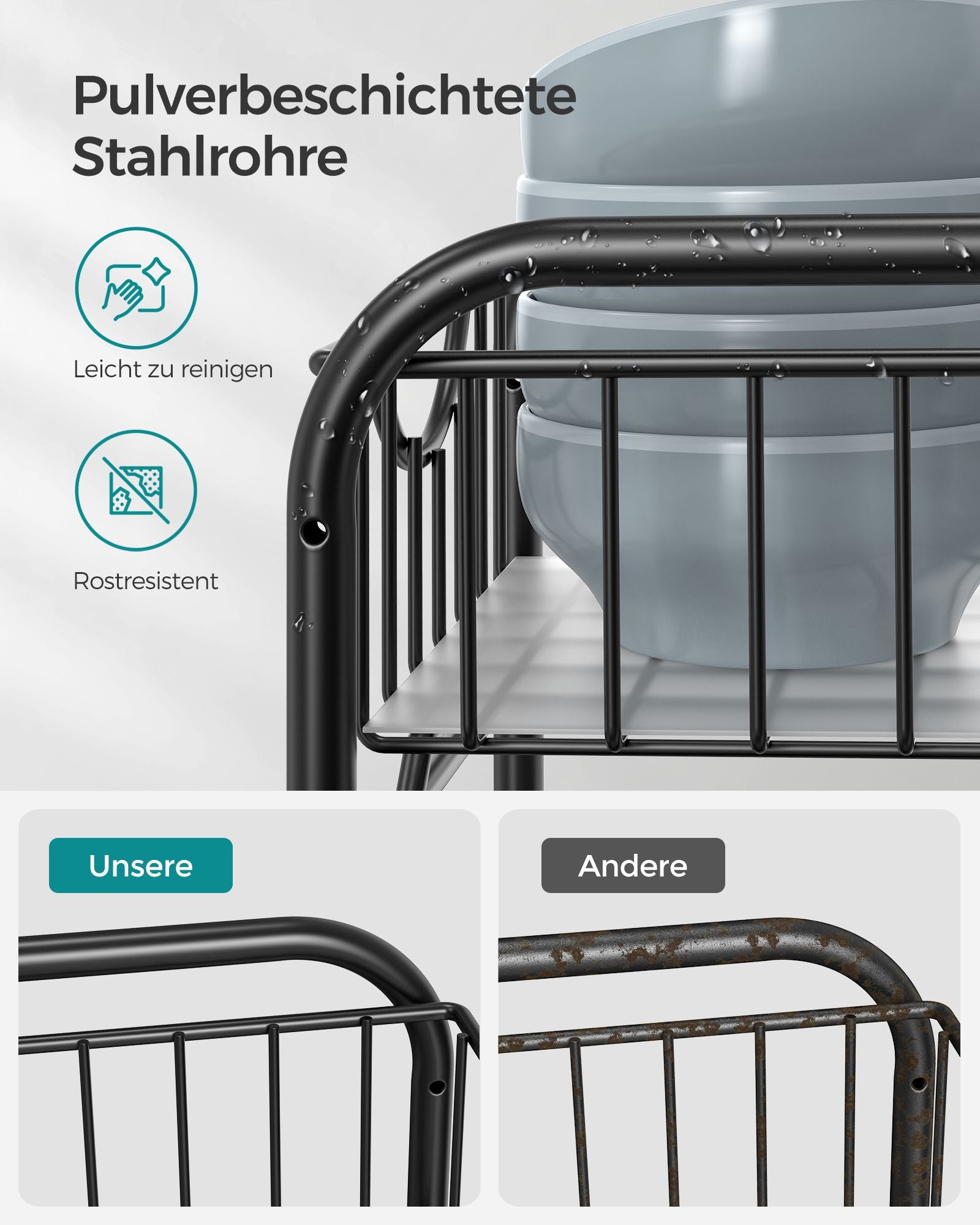 Küchengastorganisator - stapelbar - klassisch schwarz