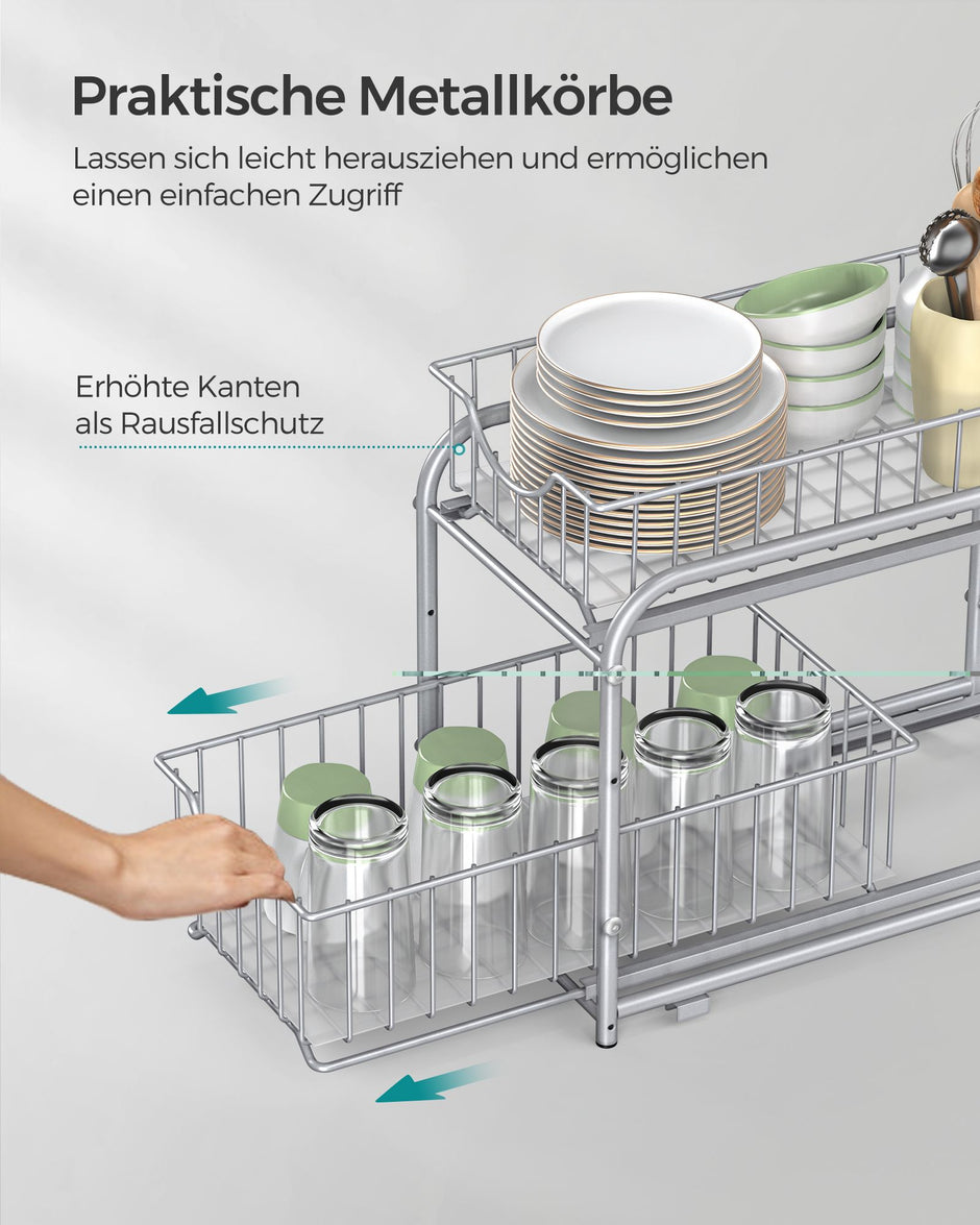 Küchengastorganisator - 2 - Metallic Silber