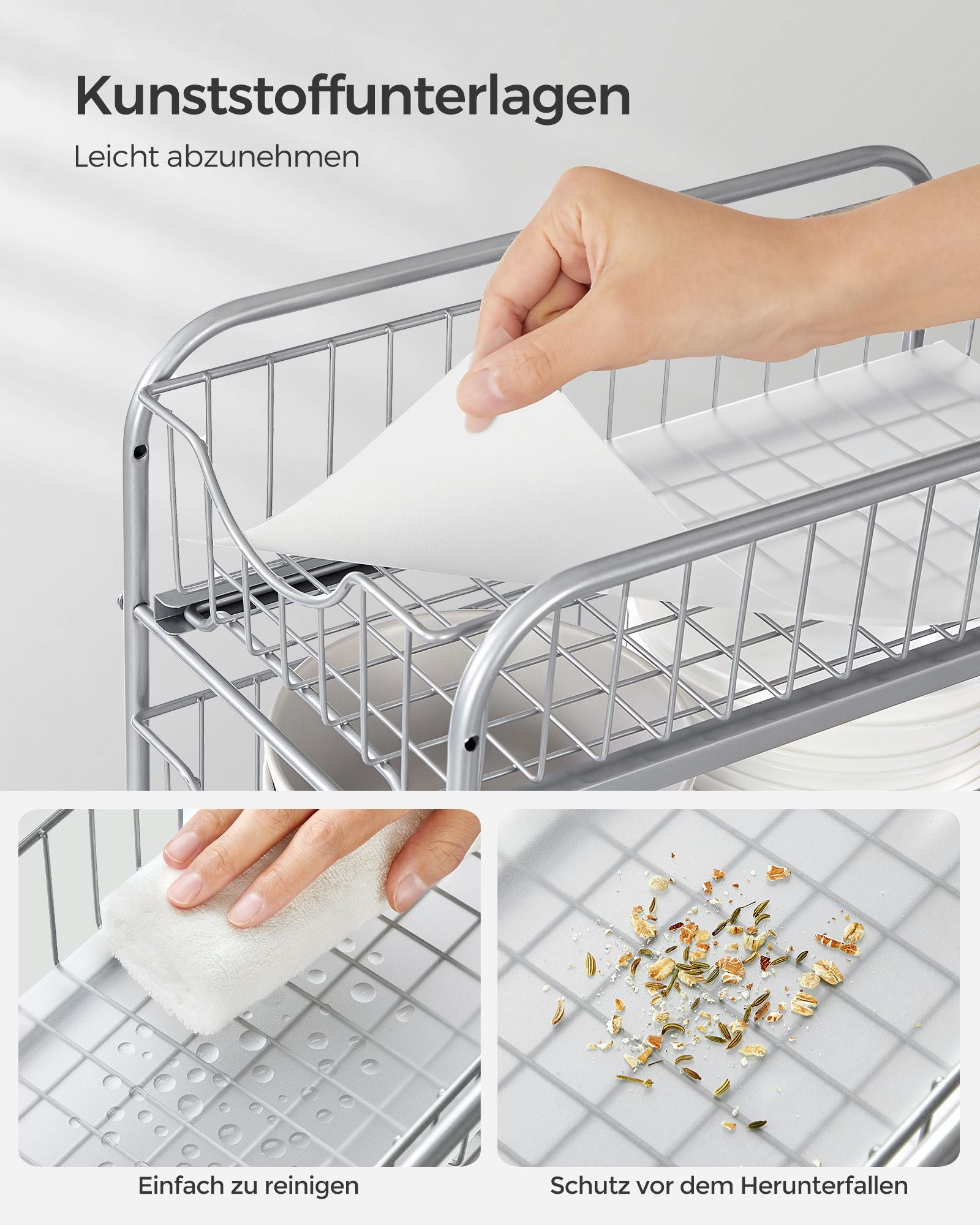 Küchengastorganisator - 2 - Metallic Silber