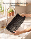 Gootsteenorganizer - L-vormig voor Onderkast - Uittrekbaar - Inktzwart - 40 x 29,5 x 41,5 cm