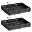 Uittrekbare Kastlades – Set van 2 – In Breedte Verstelbaar 30-51,5 cm – 42 cm Diep – Inktzwart