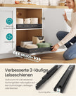 Uittrekbare Kastlades – Set van 2 – In Breedte Verstelbaar 30-51,5 cm – 42 cm Diep – Inktzwart