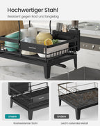 Afdruiprek 2 niveaus - Ruime capaciteit - Keuken organizer