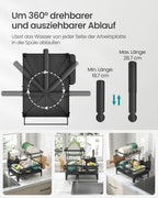 Afdruiprek 2 niveaus - Ruime capaciteit - Keuken organizer