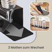 Flessenhouder - 13,7 x 40 x 11,7 cm - Staal en PP-kunststof - Zwart - Maximaal draagvermogen 5 kg