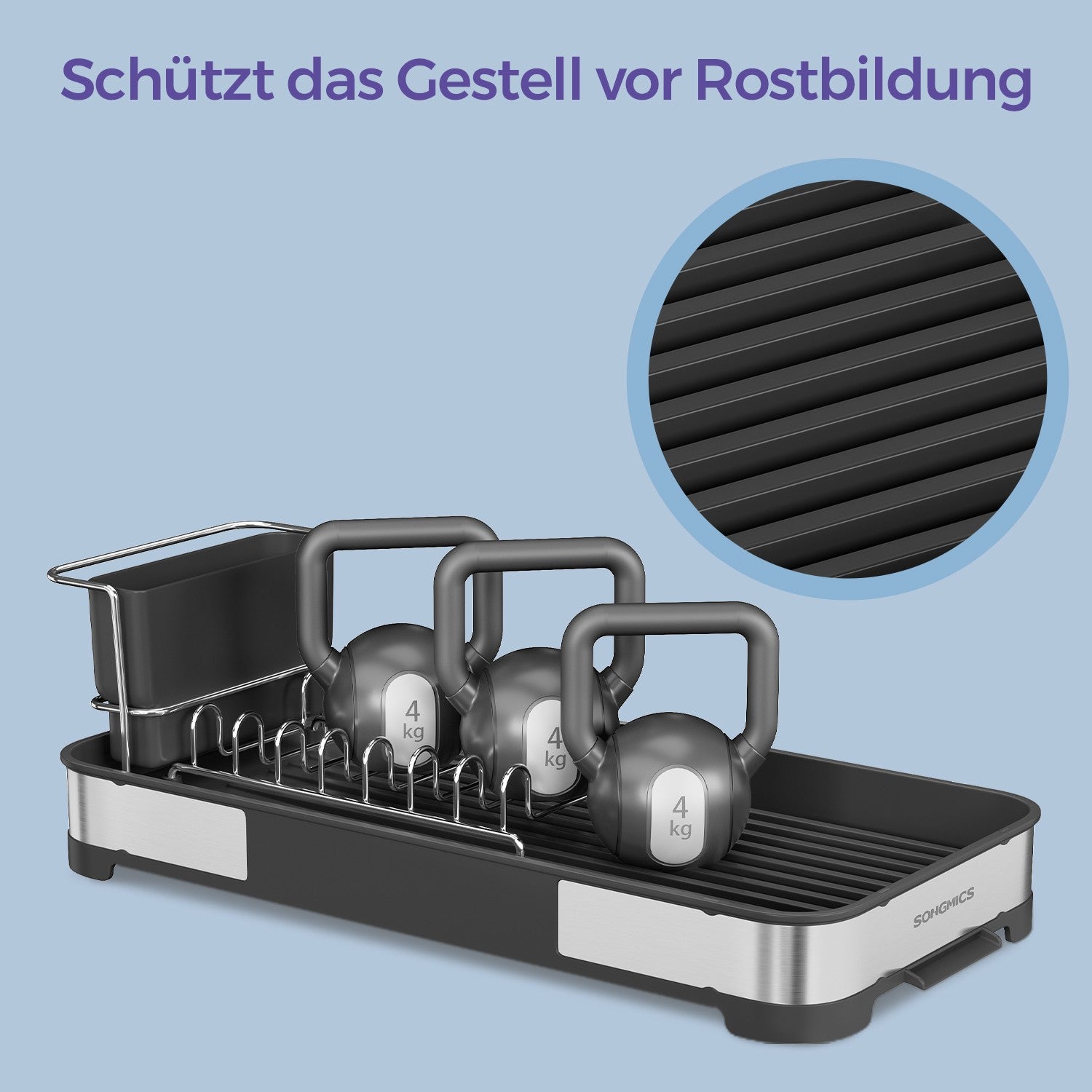 Rack klein abtropfen, Rack für das Waschbecken abtropfen lassen, Rack abtropfen lassen
