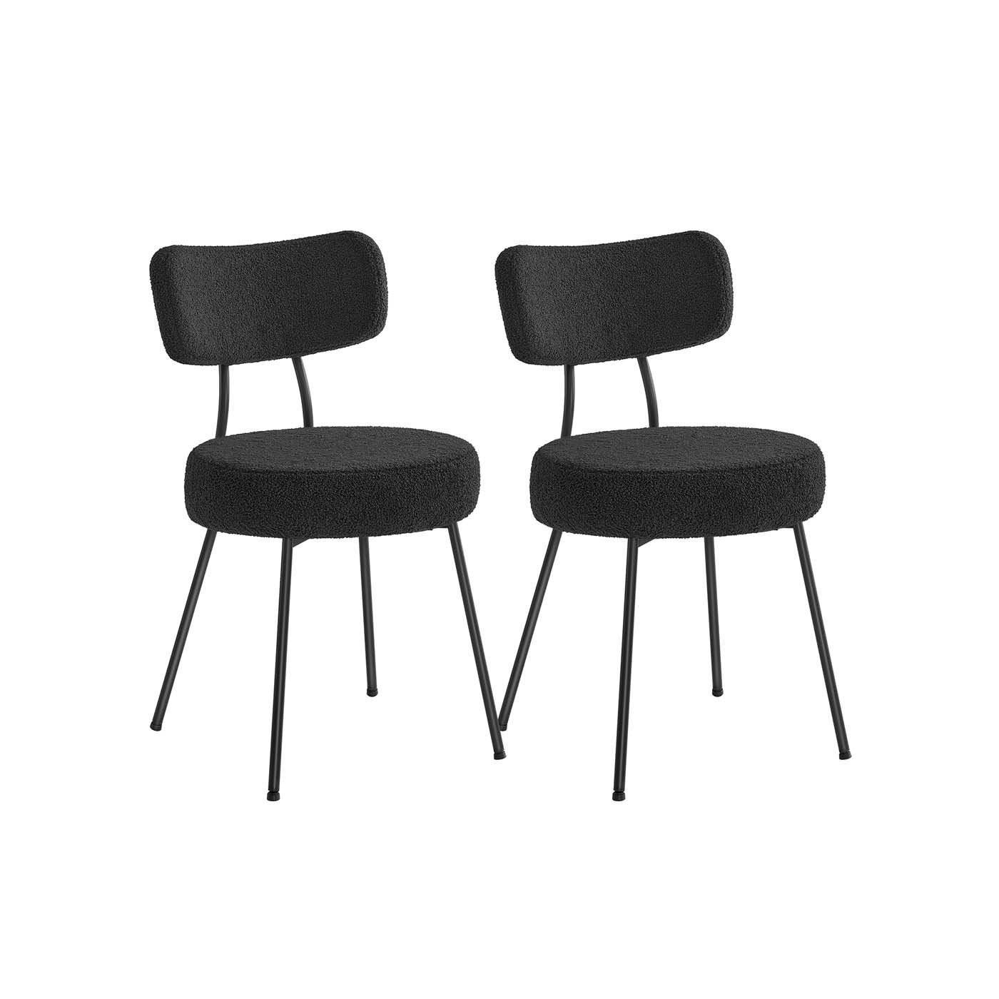Esszimmerstuhl Set von 2 mit Membranoberfläche Tinte -Black