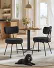 Esszimmerstuhl Set von 2 mit Membranoberfläche Tinte -Black