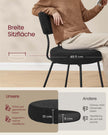 Esszimmerstuhl Set von 2 mit Membranoberfläche Tinte -Black