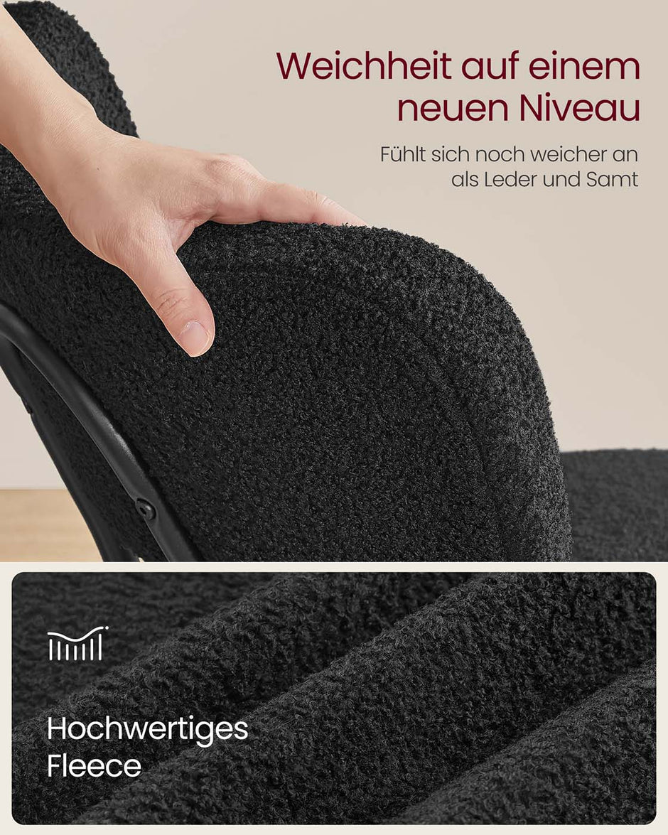 Esszimmerstuhl Set von 2 mit Membranoberfläche Tinte -Black