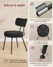 Esszimmerstuhl Set von 2 mit Membranoberfläche Tinte -Black