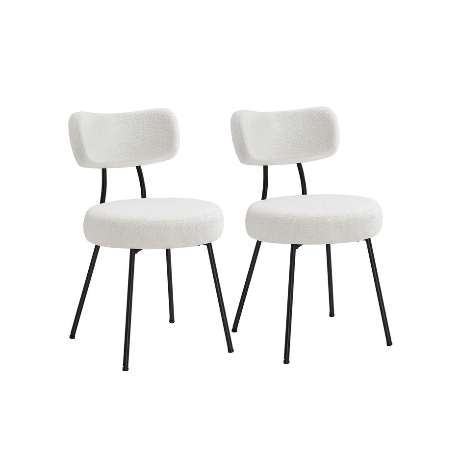 Esszimmerstuhl Set von 2 mit Membranoberfläche Tinte -Black