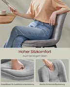 Esszimmerstuhl 2 Stück - Doppelkissen - Taube grau - Set