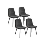 Speisesaalstab Set von 4 aus Chenillestof Crèmewit