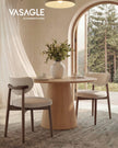 Eetkamerstoel - 2-Delige Set met Massief Houten Poten - Cappuccinobeige - 51 x 50 x 82 cm