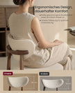 Eetkamerstoel - 2-Delige Set met Massief Houten Poten - Cappuccinobeige - 51 x 50 x 82 cm