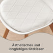 Eetkamerstoel - 2-Delige Set met Massief Houten Poten - Wit, naturel hout - 46,5 x 57 x 79 cm
