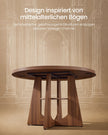 Ronde Eettafel – Ø 120 cm – Met Onderplank – 4-6 Personen – Kastanjebruin