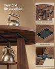 Ronde Eettafel – Ø 120 cm – Met Onderplank – 4-6 Personen – Kastanjebruin