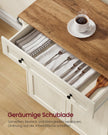 Keukenkast - 40 x 78,5 x 89,2 cm - Wolkenwit-Honingbruin - 45 kg werkblad capaciteit - 25 kg verstelbare plank capaciteit - 25 kg kastonderstel capaciteit - 10 kg lade capaciteit - 115 kg totale capaciteit
