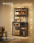 Küchenplanung 40 x 80 x 180,4 cm Vintage Brown-Ink Schwarz