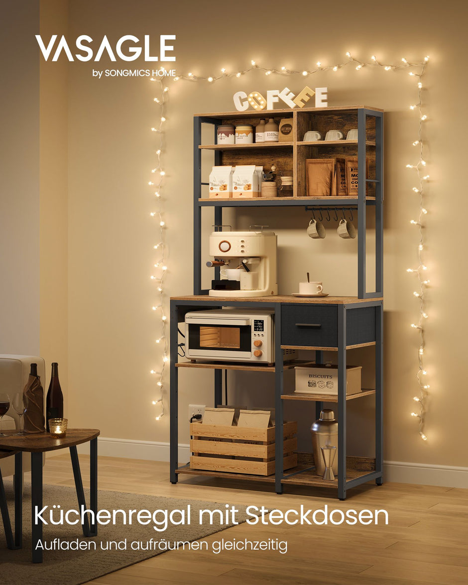 Küchenplanung 40 x 80 x 180,4 cm Vintage Brown-Ink Schwarz