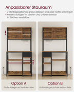 Küchenplanung 40 x 80 x 180,4 cm Vintage Brown-Ink Schwarz