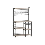 Küchenregal mit Magnetstreifen für Messer und 12 Hooks-Vintage-Braunschwarz