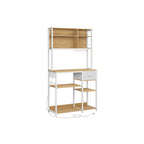 Küchenregal mit Steckdosen und Stoffschubladen - 40 x 100 x 180,4 cm