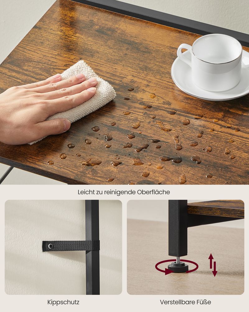 Küchenständer - Stehstange - mit Steckdose - Mehrere Regale - Metallrahmen - Brown