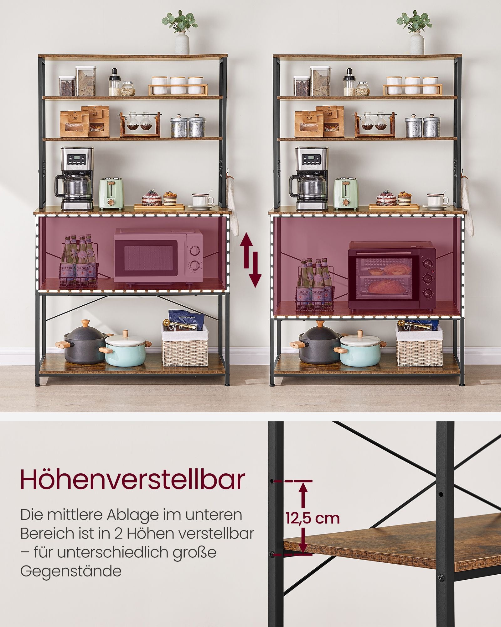 Küchenplan - Industrielles Design - Vintage Brown & Schwarz