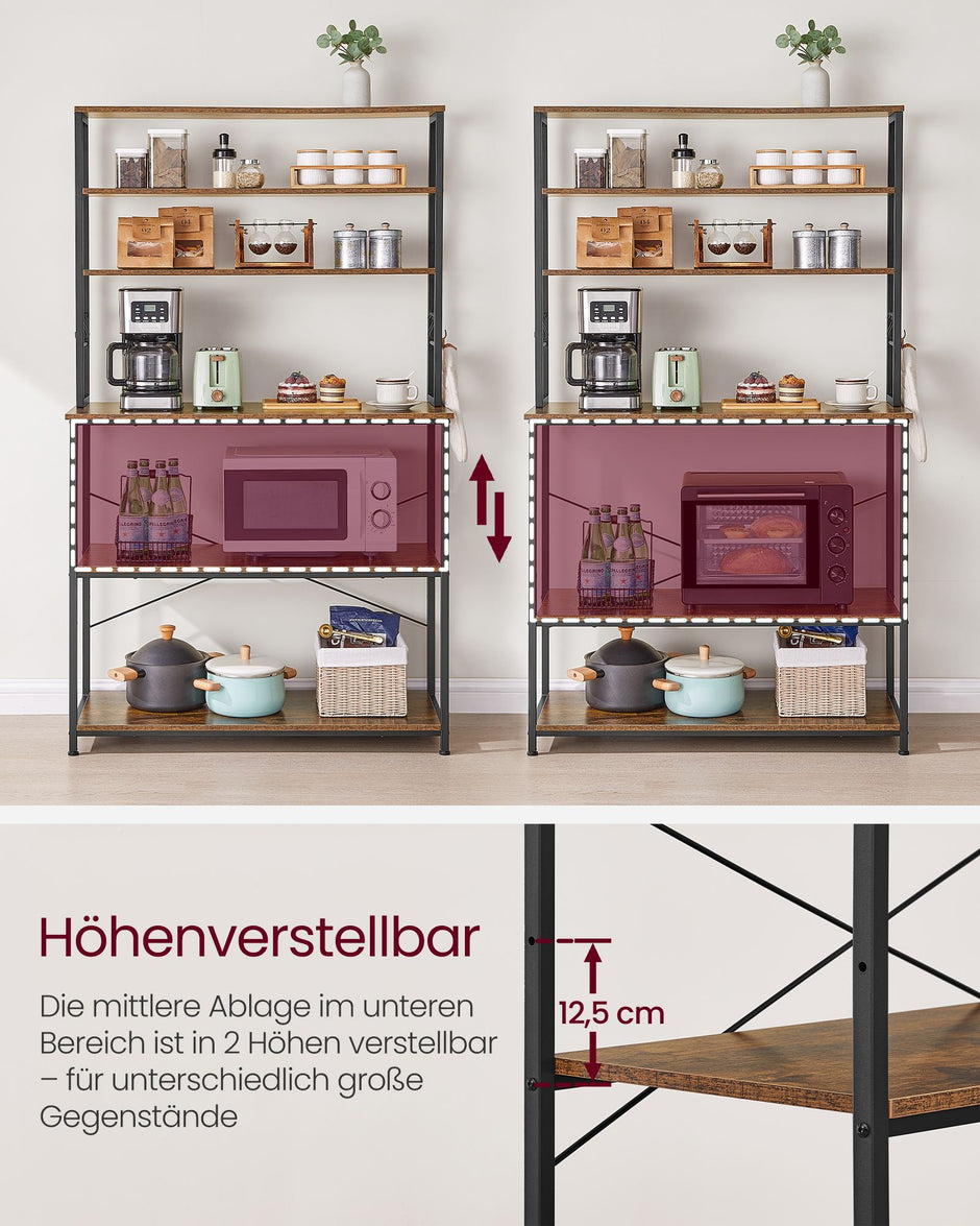 Küchenplan - Industrielles Design - Vintage Brown & Schwarz