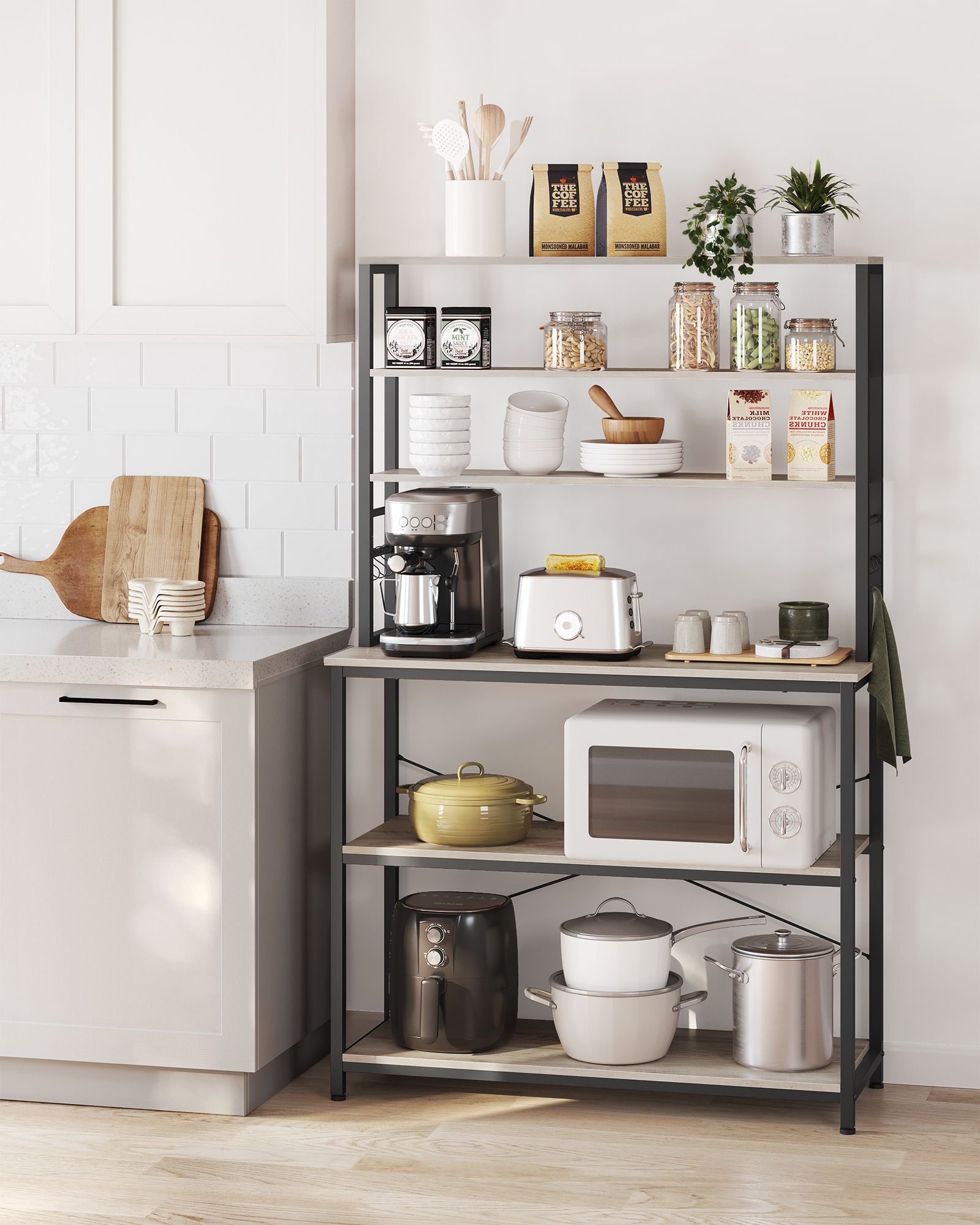 Küchenplanung 6 Level 40 x 100 x 167 cm grauschwarz