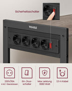 Küchenregal mit Sockets Greige Spotted Tinte schwarz