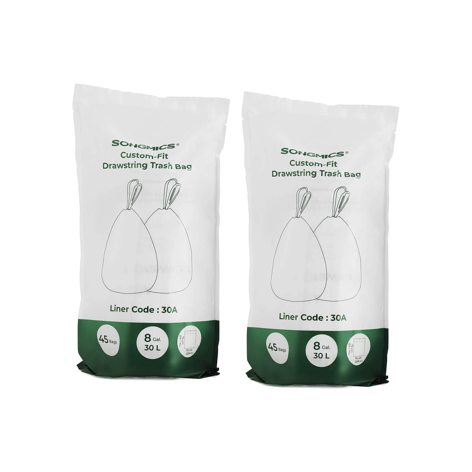 Müllsäcke - mit weißem Kordelzug - Universal Format