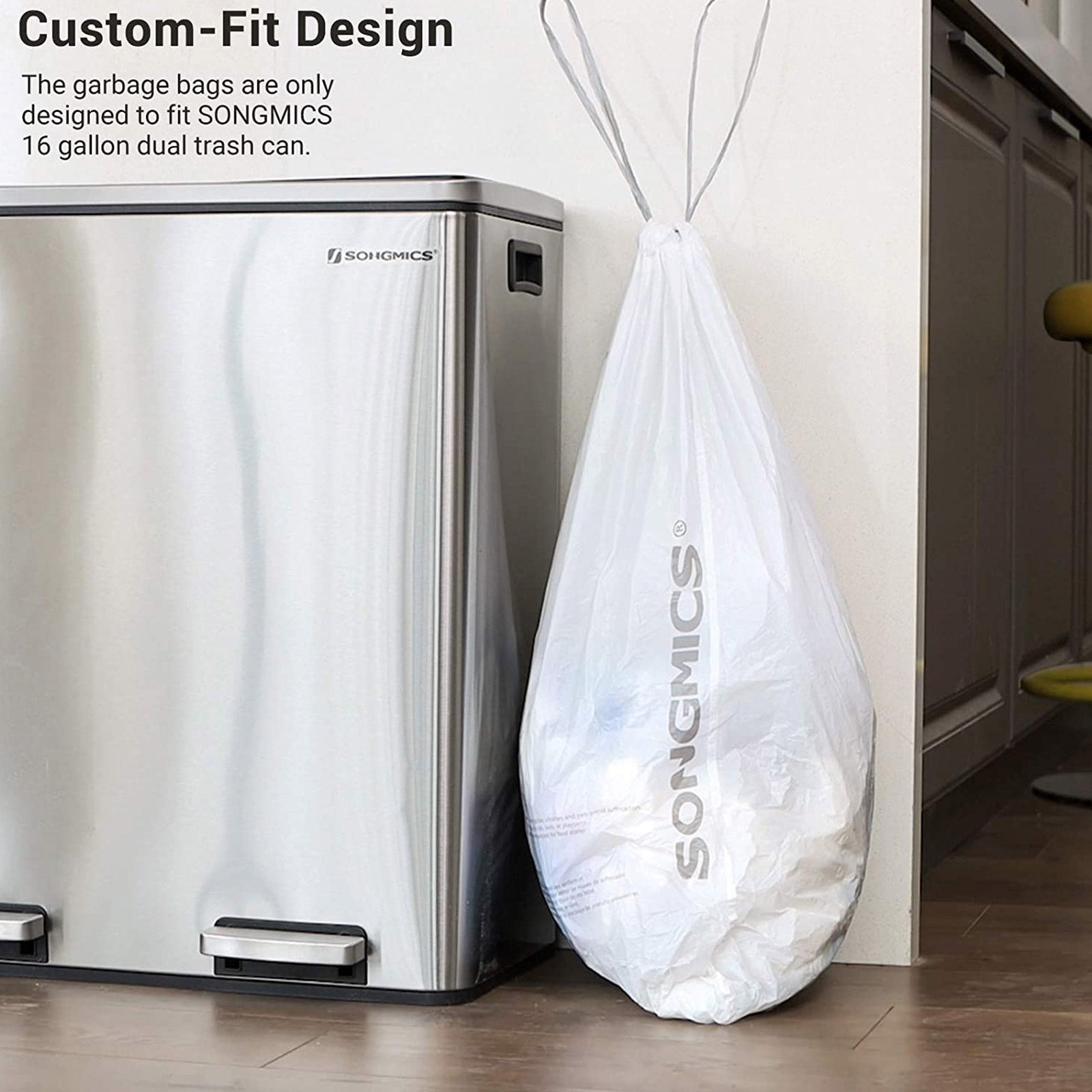 Müllsäcke - mit weißem Kordelzug - Universal Format