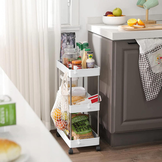 Küchenwagen - mit 3 Levels - Lagerauto - Weiß