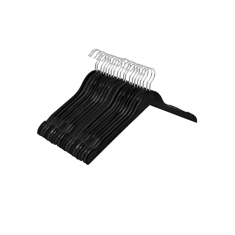 Kleerhangers - Massive Holzanhänger - Set von 20 - mit Kerben - Weiß