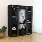 Kleiderschrank - Stoffgarderobe - 175 x 150 cm - Schwarz