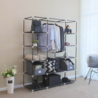 Kleiderschrank - Stoffgarderobe - 175 x 150 cm - Schwarz