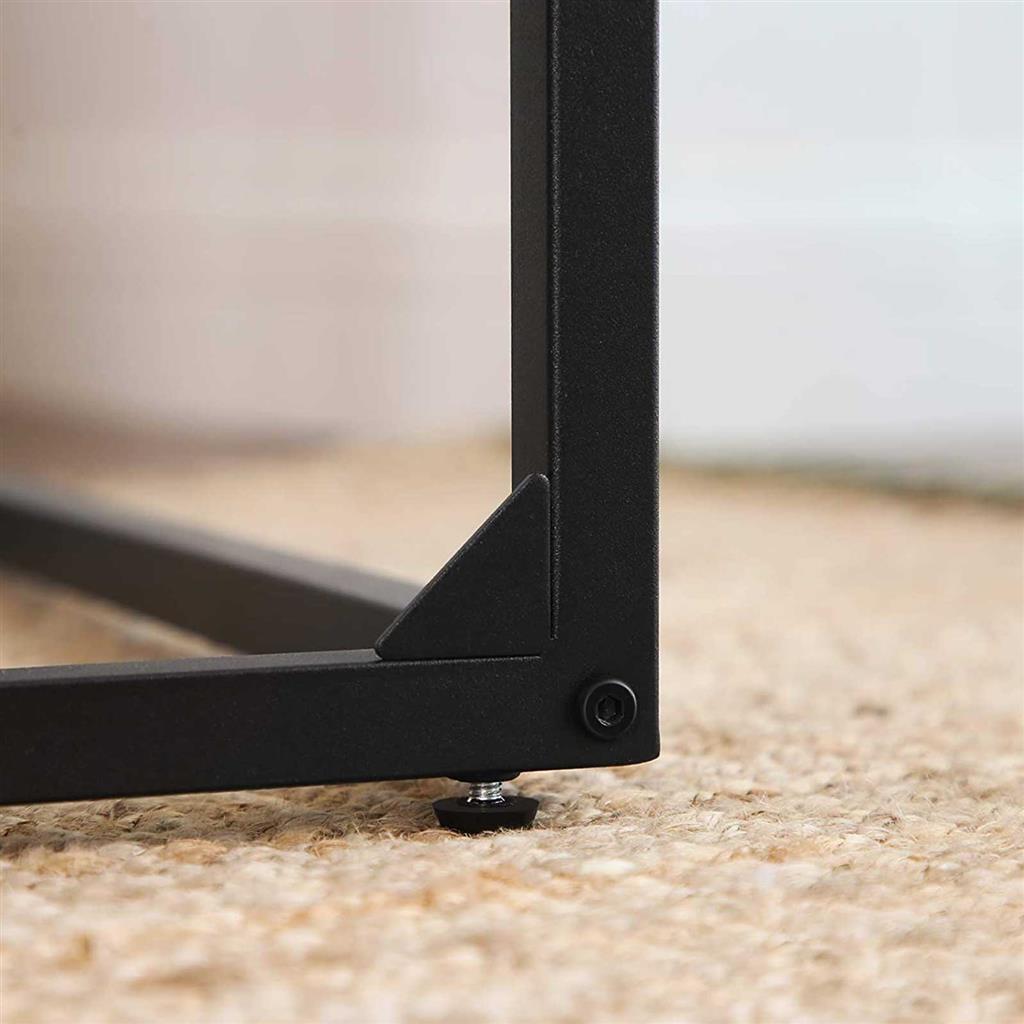 Couchtisch - Seitentisch - kleiner Sofa -Tisch - Metallrahmen - braun/schwarz