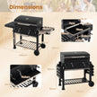 Kolgrill – med lock, grillvagn hjul och skyddstäcke, klotgrill termometer i