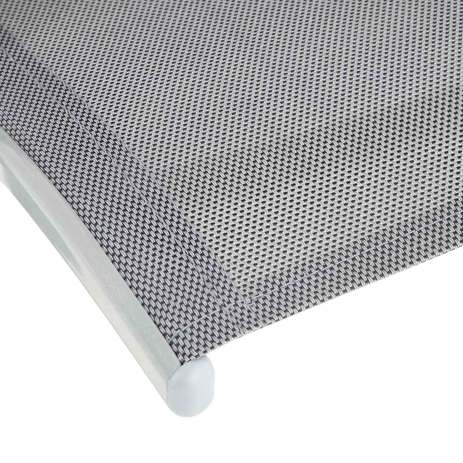 Gartenstuhl - Klappstuhl - Aluminiumrahmen - bis zu 150 kg Ladungskapazität - Grau