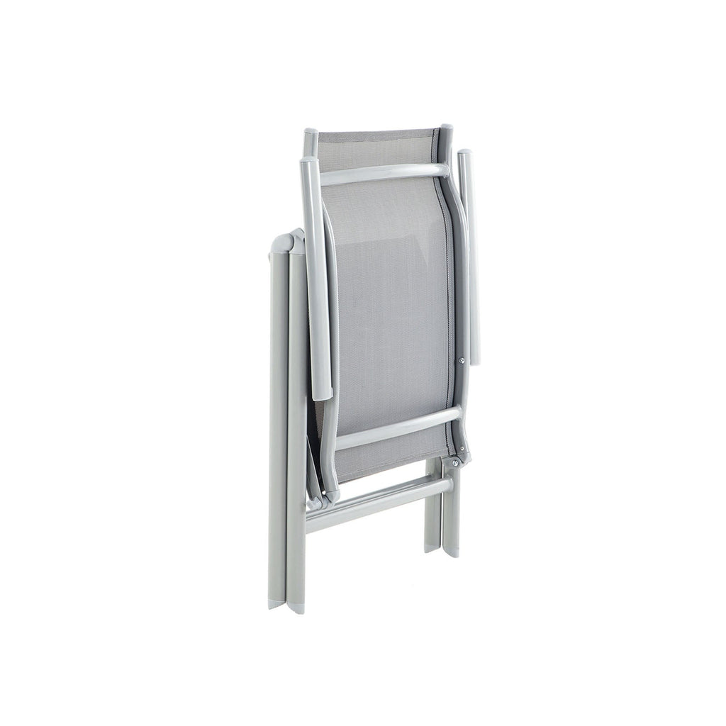 Gartenstuhl - Klappstuhl - Aluminiumrahmen - bis zu 150 kg Ladungskapazität - Grau