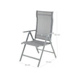 Gartenstuhl - Klappstuhl - Aluminiumrahmen - bis zu 150 kg Ladungskapazität - Grau