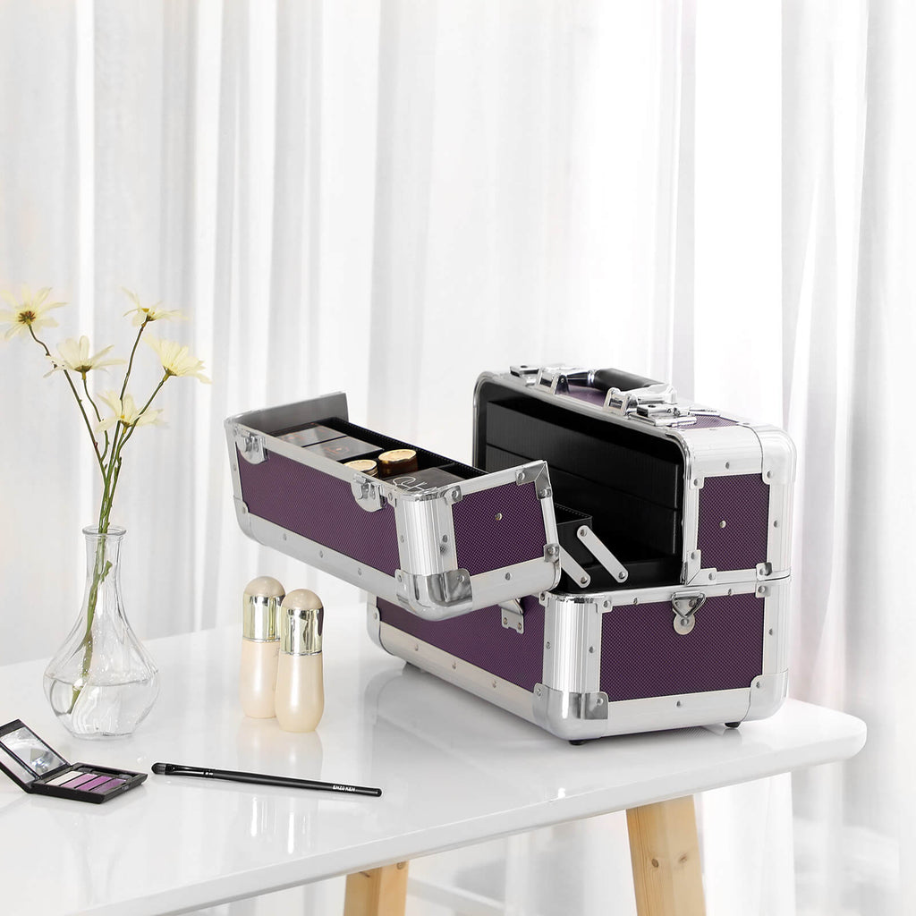 Make-up Case-Compact-Purpur