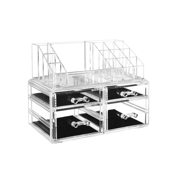 Make-up-Organisator-4-Schubladen transparent
