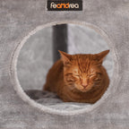 Kratzerpost - dicke Beiträge - mit Hängematte - 141 cm - grau